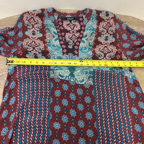 Tolani Women’s Bohemian Bell Sleeved Mini Dress Size Large - Picture 8 of 12